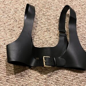Zara Black Leather Belt Harness